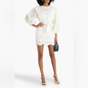 Zimmermann Broderie anglaise linen mini dress